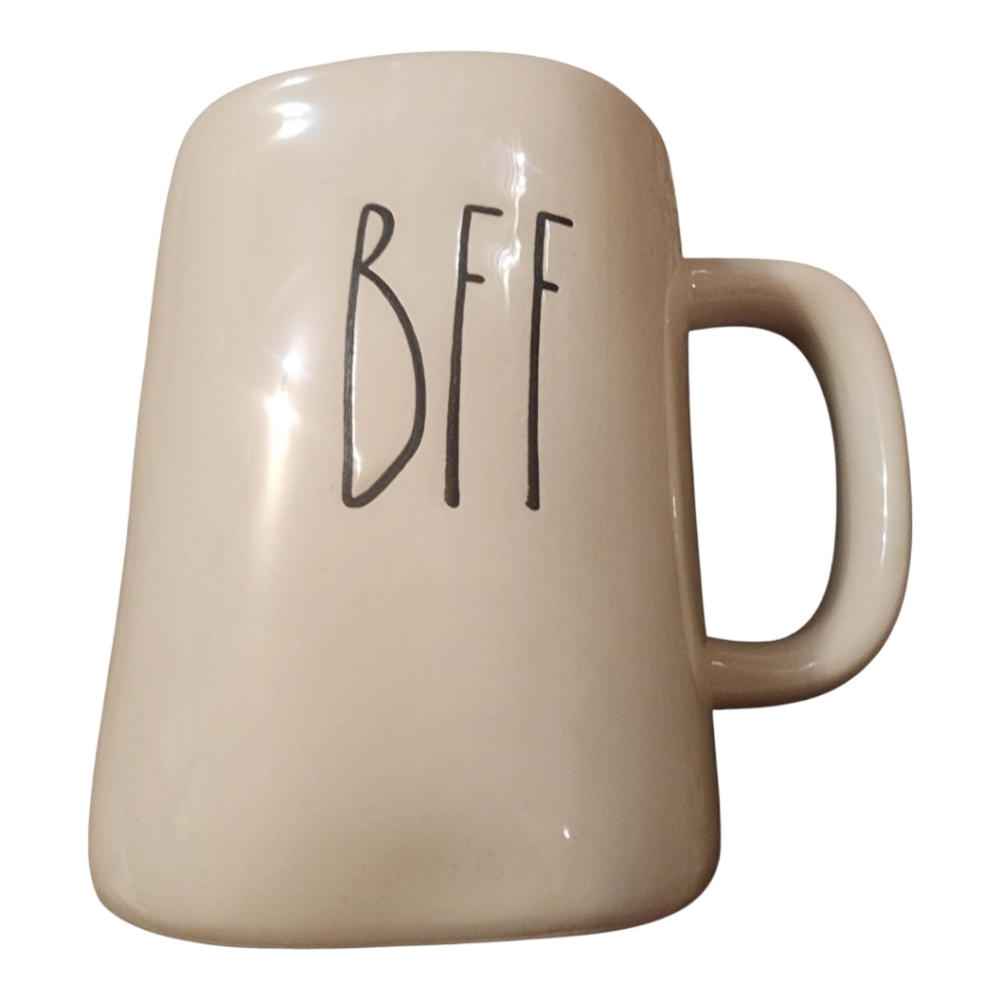 Rae Dunn Cream Ceramic Mug with 'BFF' Design